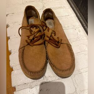 UGG Women’s Moccasin Style Suede Tan Casual Shoes. Size 11
